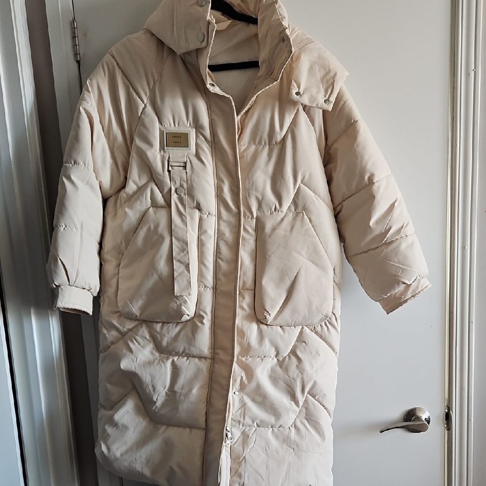Women's Cream Puffer Coat